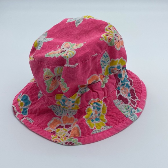 Pink Floral Butterfly Baby Gap Hat Size S/M - Picture 3 of 6